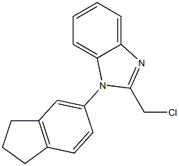 2-(chloromethyl)-1-(2,3-dihydro-1H-inden-5-yl)-1H-1,3-benzodiazole 结构式