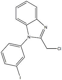2-(chloromethyl)-1-(3-iodophenyl)-1H-1,3-benzodiazole Structure