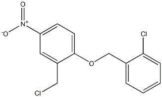 2-(chloromethyl)-1-[(2-chlorophenyl)methoxy]-4-nitrobenzene,,结构式