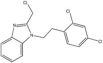 2-(chloromethyl)-1-[2-(2,4-dichlorophenyl)ethyl]-1H-1,3-benzodiazole 结构式