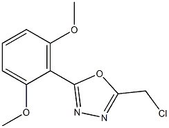 2-(chloromethyl)-5-(2,6-dimethoxyphenyl)-1,3,4-oxadiazole 化学構造式