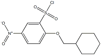 2-(cyclohexylmethoxy)-5-nitrobenzene-1-sulfonyl chloride 化学構造式