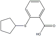 2-(cyclopentylthio)benzoic acid,,结构式