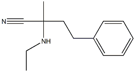 2-(ethylamino)-2-methyl-4-phenylbutanenitrile 化学構造式