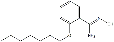 2-(heptyloxy)-N'-hydroxybenzene-1-carboximidamide Struktur