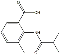 2-(isobutyrylamino)-3-methylbenzoic acid Struktur