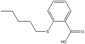 2-(pentylsulfanyl)benzoic acid 化学構造式