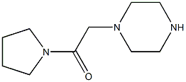 2-(piperazin-1-yl)-1-(pyrrolidin-1-yl)ethan-1-one 化学構造式