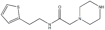 2-(piperazin-1-yl)-N-[2-(thiophen-2-yl)ethyl]acetamide 结构式