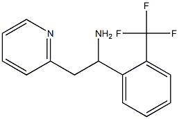 2-(pyridin-2-yl)-1-[2-(trifluoromethyl)phenyl]ethan-1-amine 结构式