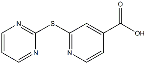 2-(pyrimidin-2-ylsulfanyl)pyridine-4-carboxylic acid Structure