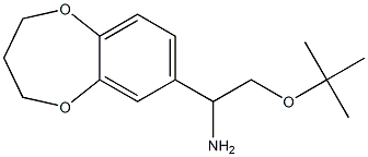 2-(tert-butoxy)-1-(3,4-dihydro-2H-1,5-benzodioxepin-7-yl)ethan-1-amine,,结构式