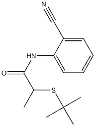 2-(tert-butylsulfanyl)-N-(2-cyanophenyl)propanamide Structure