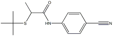 2-(tert-butylsulfanyl)-N-(4-cyanophenyl)propanamide,,结构式