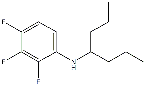 2,3,4-trifluoro-N-(heptan-4-yl)aniline 化学構造式