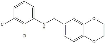 2,3-dichloro-N-(2,3-dihydro-1,4-benzodioxin-6-ylmethyl)aniline 化学構造式