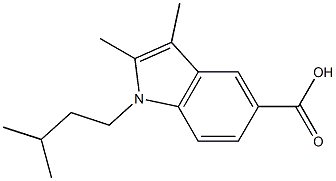 2,3-dimethyl-1-(3-methylbutyl)-1H-indole-5-carboxylic acid Struktur