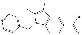 2,3-dimethyl-1-(pyridin-4-ylmethyl)-1H-indole-5-carboxylic acid,,结构式