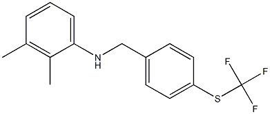 2,3-dimethyl-N-({4-[(trifluoromethyl)sulfanyl]phenyl}methyl)aniline 化学構造式