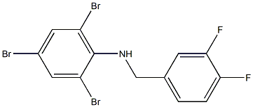 2,4,6-tribromo-N-[(3,4-difluorophenyl)methyl]aniline 结构式