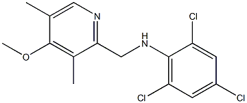 2,4,6-trichloro-N-[(4-methoxy-3,5-dimethylpyridin-2-yl)methyl]aniline,,结构式