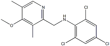 2,4,6-trichloro-N-[(4-methoxy-3,5-dimethylpyridin-2-yl)methyl]aniline 化学構造式