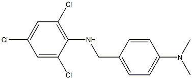 2,4,6-trichloro-N-{[4-(dimethylamino)phenyl]methyl}aniline Struktur