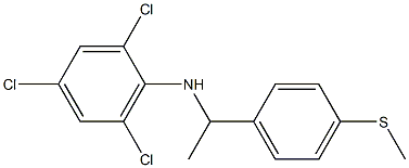 2,4,6-trichloro-N-{1-[4-(methylsulfanyl)phenyl]ethyl}aniline,,结构式