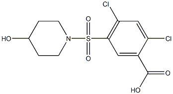 2,4-dichloro-5-[(4-hydroxypiperidine-1-)sulfonyl]benzoic acid|