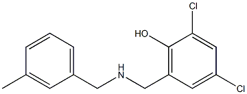 2,4-dichloro-6-({[(3-methylphenyl)methyl]amino}methyl)phenol Structure