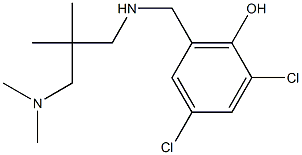 2,4-dichloro-6-[({2-[(dimethylamino)methyl]-2-methylpropyl}amino)methyl]phenol Structure