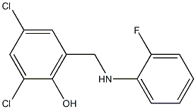 2,4-dichloro-6-{[(2-fluorophenyl)amino]methyl}phenol Structure