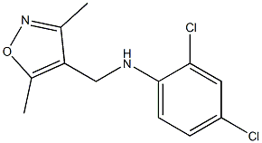 2,4-dichloro-N-[(3,5-dimethyl-1,2-oxazol-4-yl)methyl]aniline 化学構造式