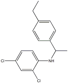 2,4-dichloro-N-[1-(4-ethylphenyl)ethyl]aniline 化学構造式
