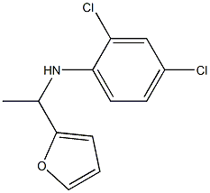 2,4-dichloro-N-[1-(furan-2-yl)ethyl]aniline,,结构式