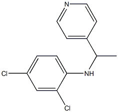 2,4-dichloro-N-[1-(pyridin-4-yl)ethyl]aniline,,结构式