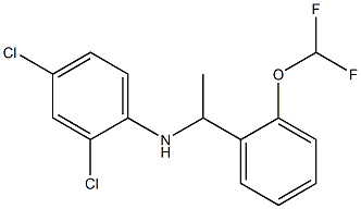 2,4-dichloro-N-{1-[2-(difluoromethoxy)phenyl]ethyl}aniline,,结构式