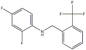 2,4-difluoro-N-{[2-(trifluoromethyl)phenyl]methyl}aniline Structure