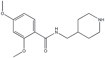 2,4-dimethoxy-N-(piperidin-4-ylmethyl)benzamide 结构式