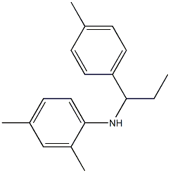 2,4-dimethyl-N-[1-(4-methylphenyl)propyl]aniline,,结构式