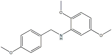 2,5-dimethoxy-N-[(4-methoxyphenyl)methyl]aniline,,结构式