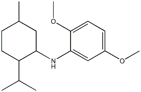 2,5-dimethoxy-N-[5-methyl-2-(propan-2-yl)cyclohexyl]aniline 化学構造式