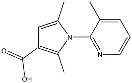 2,5-dimethyl-1-(3-methylpyridin-2-yl)-1H-pyrrole-3-carboxylic acid Structure