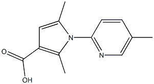 2,5-dimethyl-1-(5-methylpyridin-2-yl)-1H-pyrrole-3-carboxylic acid,,结构式