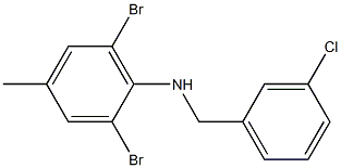 2,6-dibromo-N-[(3-chlorophenyl)methyl]-4-methylaniline Structure