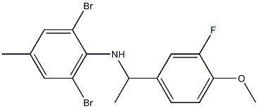 2,6-dibromo-N-[1-(3-fluoro-4-methoxyphenyl)ethyl]-4-methylaniline