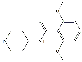 2,6-dimethoxy-N-(piperidin-4-yl)benzamide 化学構造式