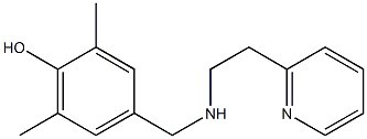 2,6-dimethyl-4-({[2-(pyridin-2-yl)ethyl]amino}methyl)phenol Struktur