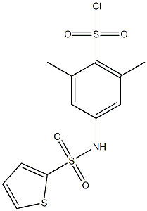 2,6-dimethyl-4-[(thien-2-ylsulfonyl)amino]benzenesulfonyl chloride Structure