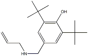 2,6-di-tert-butyl-4-[(prop-2-en-1-ylamino)methyl]phenol,,结构式